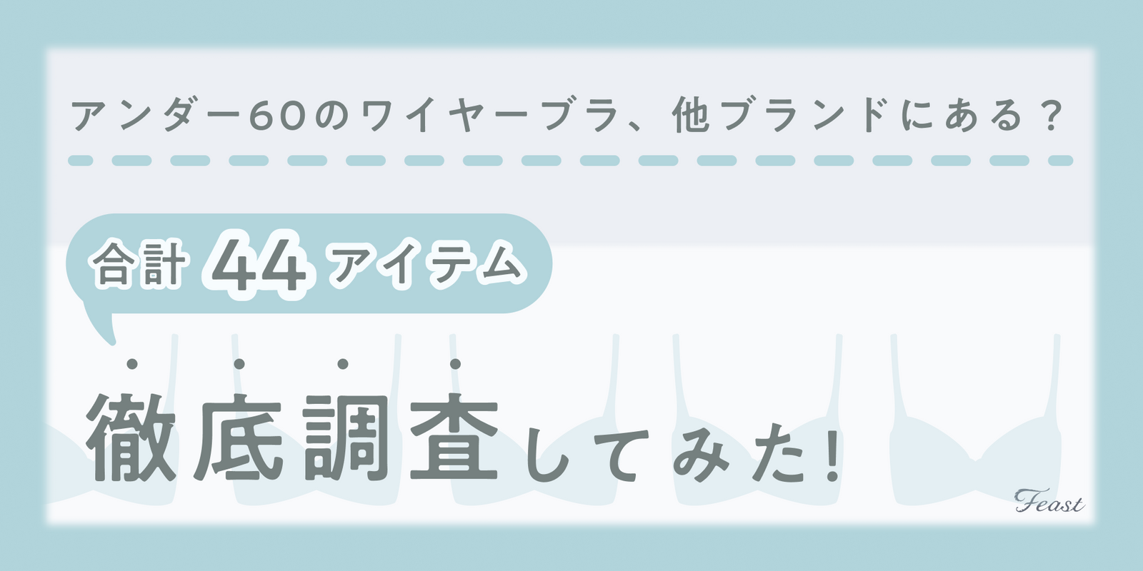アンダー60以下のワイヤーブラ、他ブランドで売っているのか？徹底調査してみた！