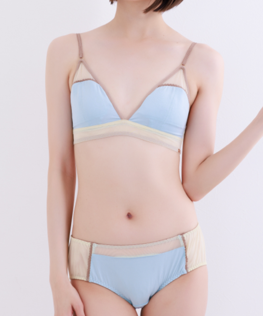 feast 下着 40%SALE】ニュアンスバイカラーブラ&ショーツセット - feast lingerie